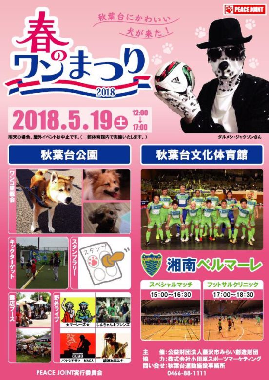 犬猫の殺処分ゼロを目指すイベント 春のワン祭り 湘南ベルマーレフットサルクラブ が開催 Limao